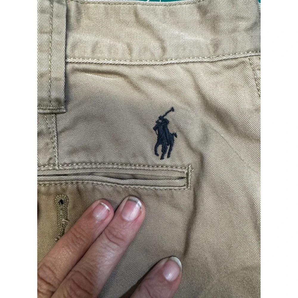Polo Ralph Lauren Mens Relaxed Fit Chino Shorts Tan Khaki Cotton Twill Size 34